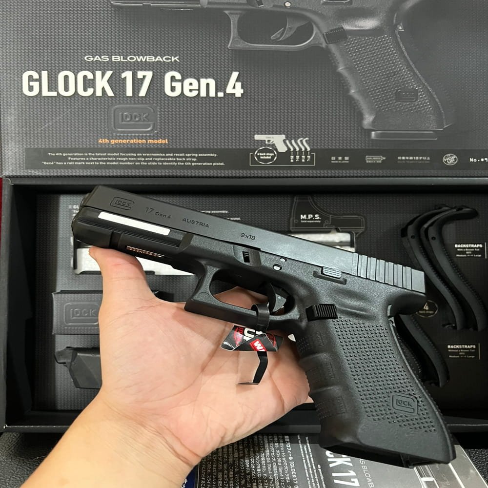 Tokyo Marui Glock 17 Gen 4 GBB Airsoft Pistol – Semi Auto 6mm Gas Blowback - Gambar 4