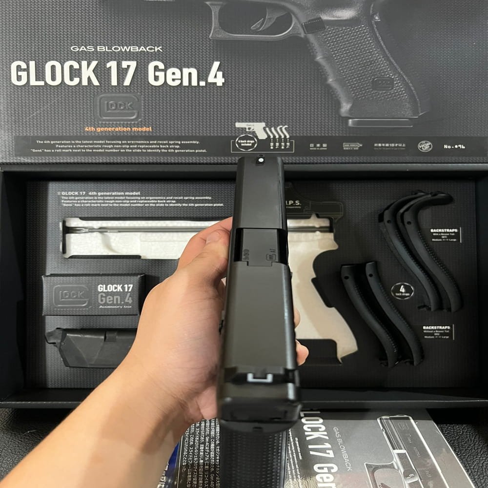 Tokyo Marui Glock 17 Gen 4 GBB Airsoft Pistol – Semi Auto 6mm Gas Blowback - Gambar 9