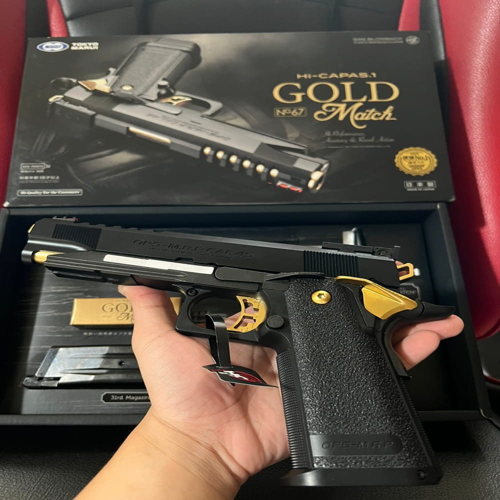 Tokyo Marui Hi-Capa 5.1 Gold Match GBB Airsoft – Gas Blowback Pistol 6mm - Gambar 2