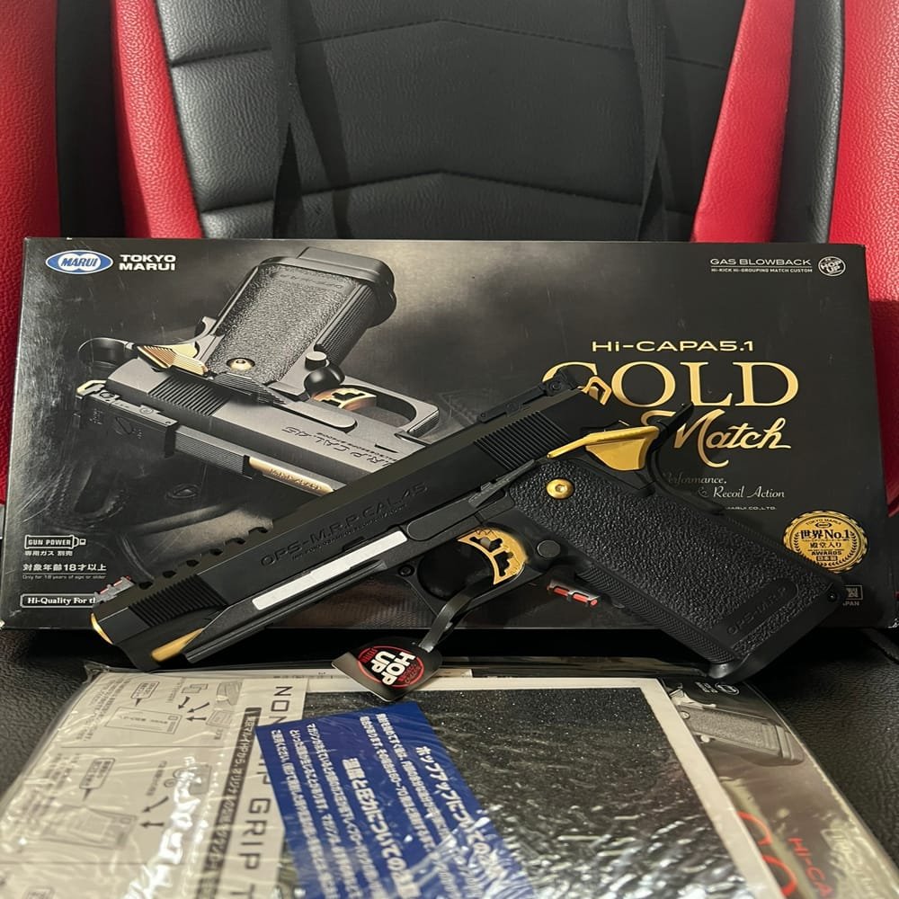 Tokyo Marui Hi-Capa 5.1 Gold Match GBB Airsoft – Gas Blowback Pistol 6mm - Gambar 3