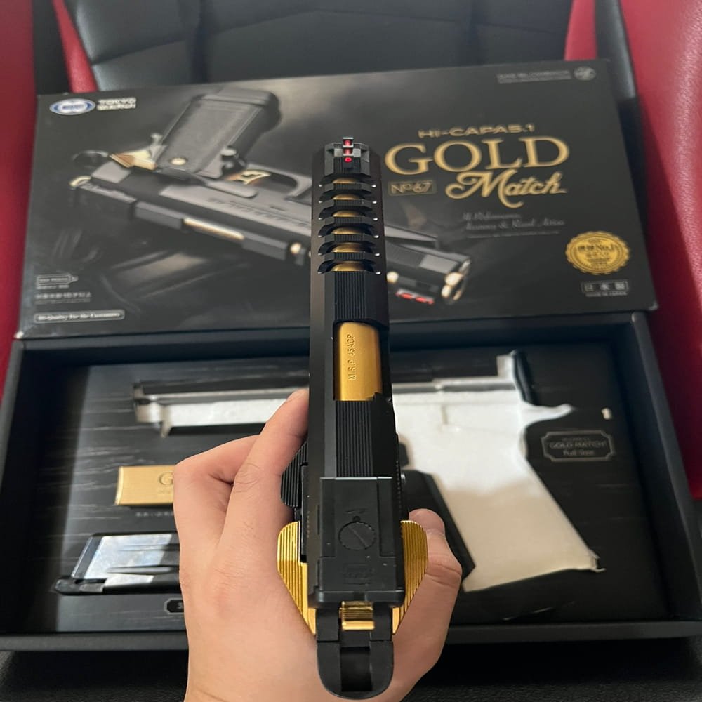 Tokyo Marui Hi-Capa 5.1 Gold Match GBB Airsoft – Gas Blowback Pistol 6mm - Gambar 9