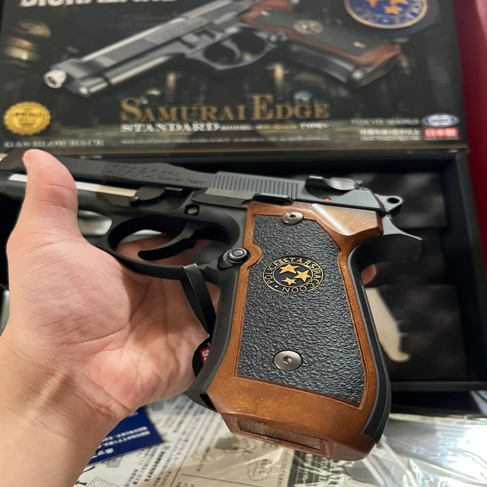 Tokyo Marui Samurai Edge Std. High Grade GBB Airsoft – Resident Evil Biohazard Pistol 6mm - Gambar 5