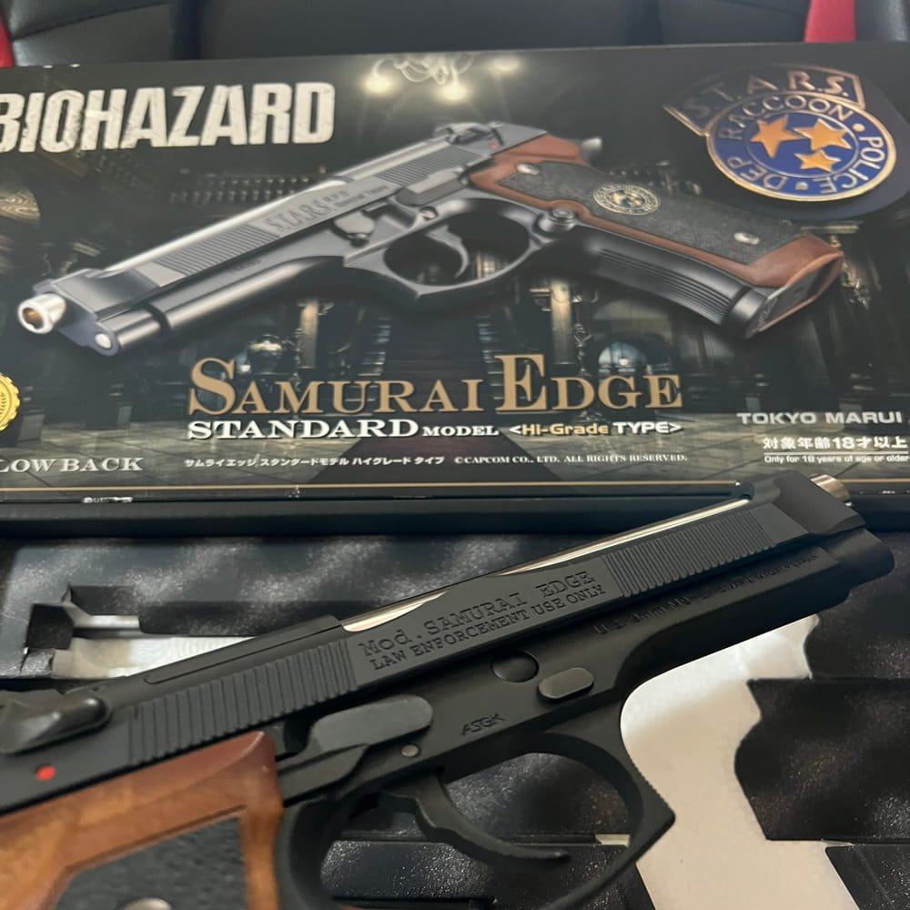 Tokyo Marui Samurai Edge Std. High Grade GBB Airsoft – Resident Evil Biohazard Pistol 6mm - Gambar 8