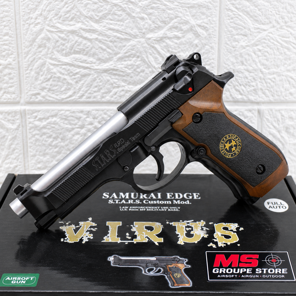 WE Beretta 92FS M9 Resident Evil Pistol GBB Airsoft
