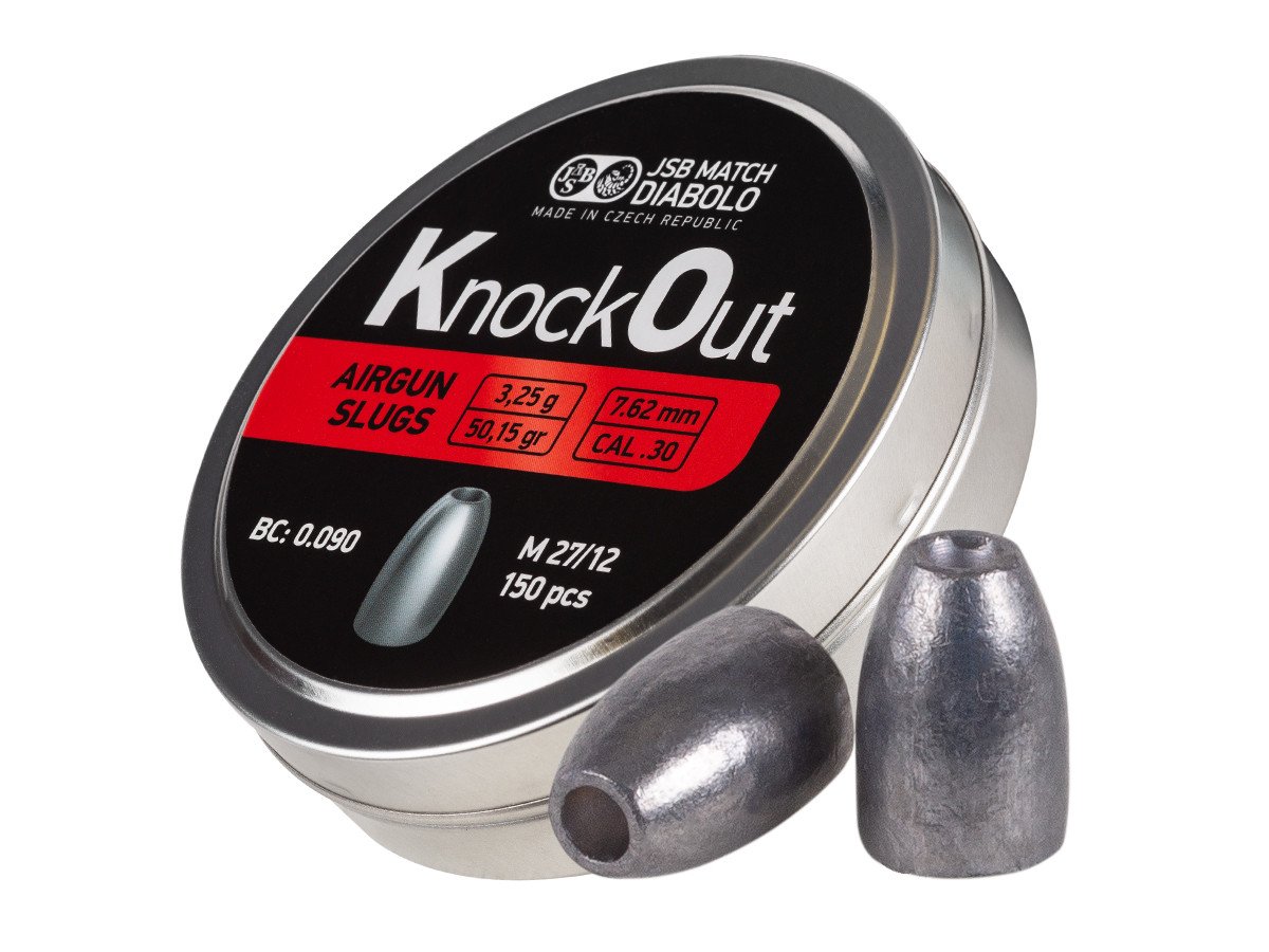 JSB KnockOut Slugs, .30 Cal, 50.15 gr - 150ct
