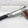 Pistol KWC M1911 Tactical full metal dengan rail dan aksesori suppressor