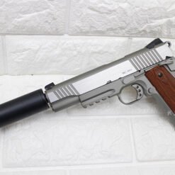 Pistol KWC M1911 Tactical full metal dengan rail dan aksesori suppressor