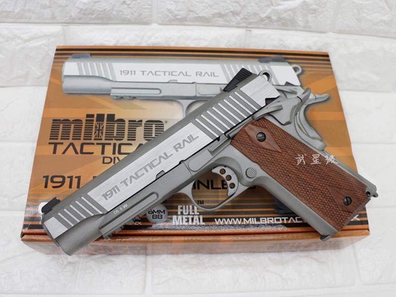 Milbro Colt Rail Gun M1911 Tactical GBB CO2 Airsof