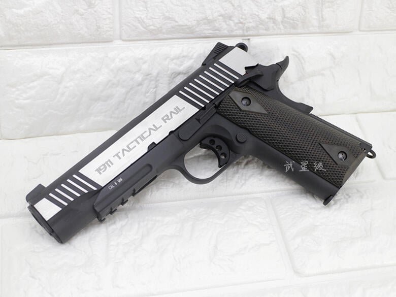 MILBRO Colt Rail Gun M1911 Tactical Pistol GBB CO2 Airsoft - Gambar 3