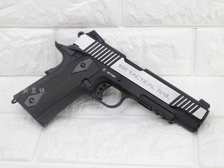 MILBRO Colt Rail Gun M1911 Tactical Pistol GBB CO2 Airsoft - Gambar 4