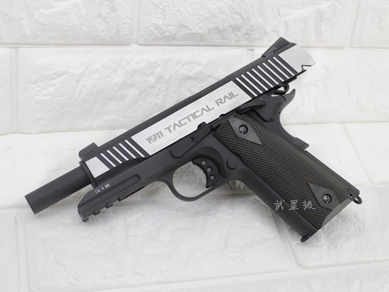 MILBRO Colt Rail Gun M1911 Tactical Pistol GBB CO2 Airsoft - Gambar 5