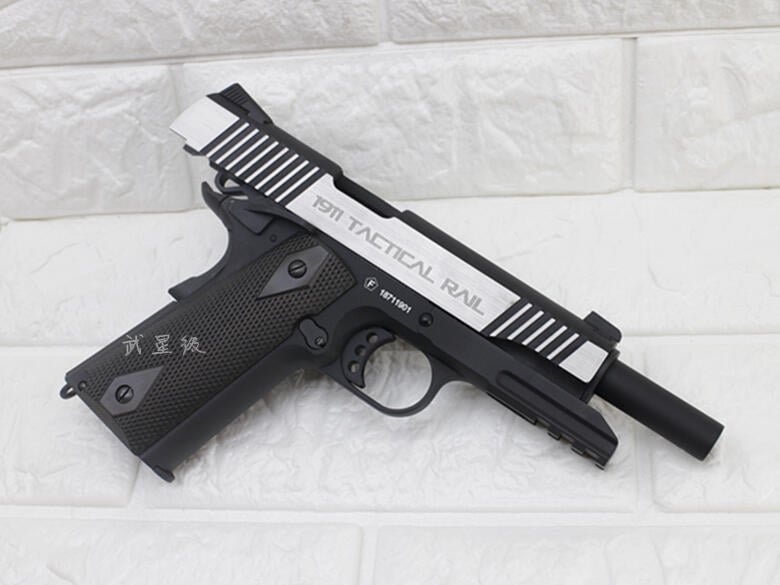 MILBRO Colt Rail Gun M1911 Tactical Pistol GBB CO2 Airsoft - Gambar 6