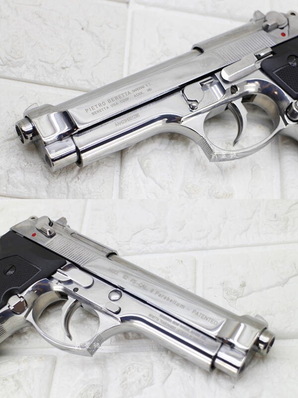Umarex SRC Beretta 92FS M9 Silver Pistol GBB Airsoft - Gambar 6